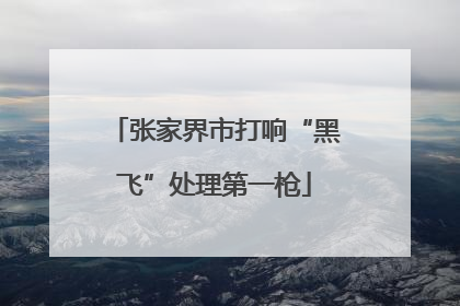 张家界市打响“黑飞”处理第一枪
