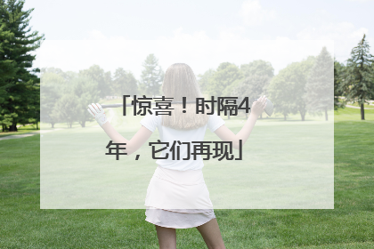 惊喜！时隔4年，它们再现