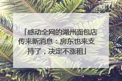感动全网的湖州面包店传来新消息：房东也来支持了，决定不涨租