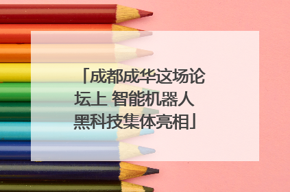 成都成华这场论坛上 智能机器人黑科技集体亮相