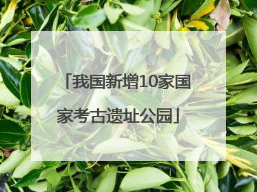 我国新增10家国家考古遗址公园
