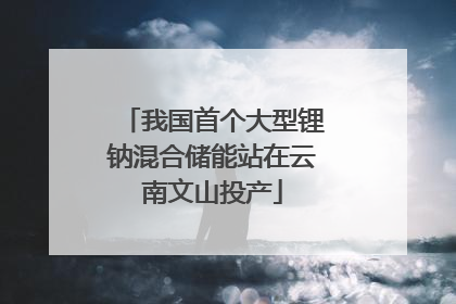 我国首个大型锂钠混合储能站在云南文山投产