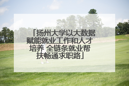 扬州大学以大数据赋能就业工作和人才培养 全链条就业帮扶畅通求职路