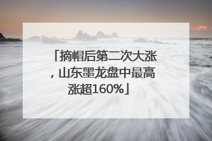 摘帽后第二次大涨，山东墨龙盘中最高涨超160%