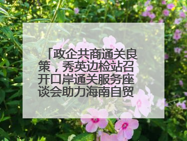 政企共商通关良策，秀英边检站召开口岸通关服务座谈会助力海南自贸港建设