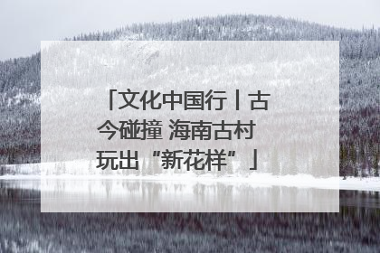 文化中国行丨古今碰撞 海南古村玩出“新花样”