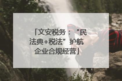 文安税务：“民法典+税法”护航企业合规经营