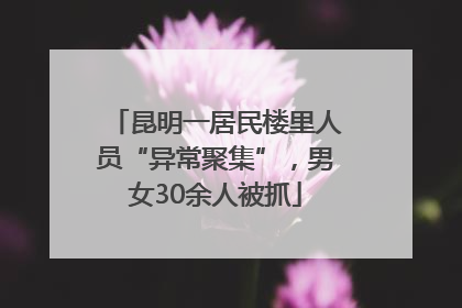 昆明一居民楼里人员“异常聚集”，男女30余人被抓