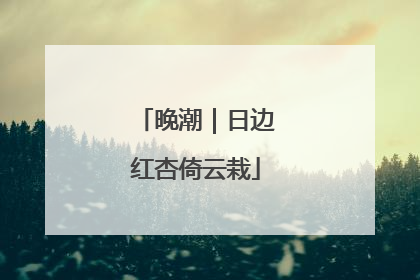 晚潮｜日边红杏倚云栽