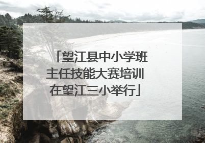 望江县中小学班主任技能大赛培训在望江三小举行