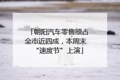 朝阳汽车零售额占全市近四成，本周末“速度节”上演