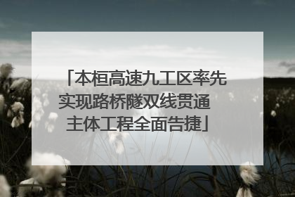 本桓高速九工区率先实现路桥隧双线贯通 主体工程全面告捷