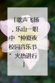 歌声飞扬，乐山一职中“仲夏夜校园音乐节”火热进行