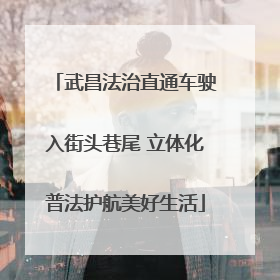 武昌法治直通车驶入街头巷尾 立体化普法护航美好生活