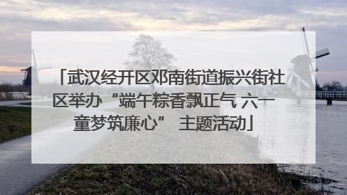 武汉经开区邓南街道振兴街社区举办“端午粽香飘正气 六一童梦筑廉心” 主题活动