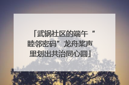 武锅社区的端午“睦邻密码”龙舟桨声里划出共治同心圆