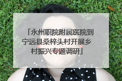 永州职院附属医院到宁远县桑梓头村开展乡村振兴专题调研
