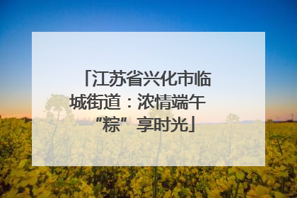 江苏省兴化市临城街道：浓情端午 “粽”享时光