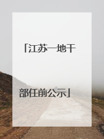 江苏一地干部任前公示