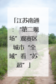 江苏南通：“第二现场”观赛区 城市“全域”看“苏超”