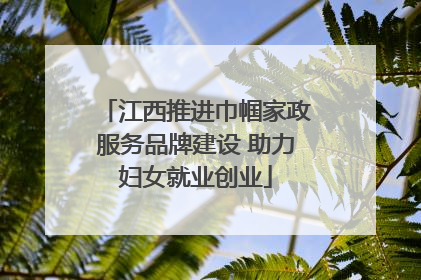 江西推进巾帼家政服务品牌建设 助力妇女就业创业