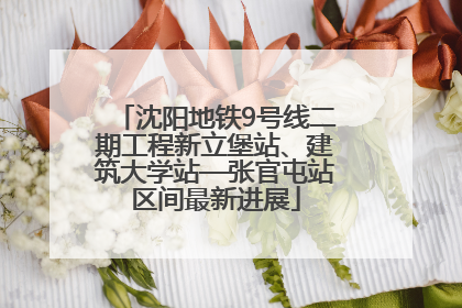 沈阳地铁9号线二期工程新立堡站、建筑大学站—张官屯站区间最新进展