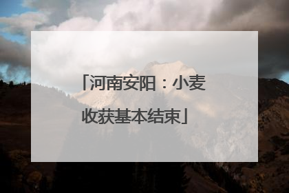 河南安阳：小麦收获基本结束
