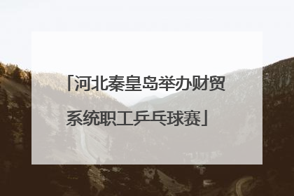 河北秦皇岛举办财贸系统职工乒乓球赛