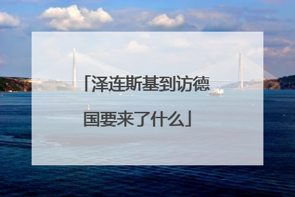 泽连斯基到访德国要来了什么
