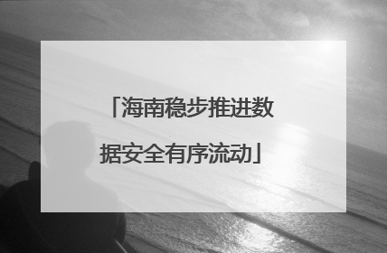 海南稳步推进数据安全有序流动