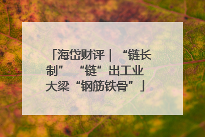 海岱财评｜“链长制” “链”出工业大梁“钢筋铁骨”