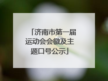 济南市第一届运动会会徽及主题口号公示