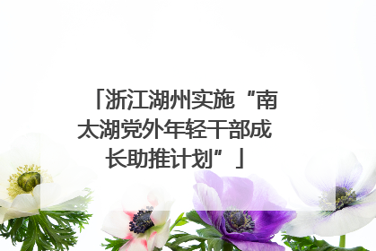 浙江湖州实施“南太湖党外年轻干部成长助推计划”