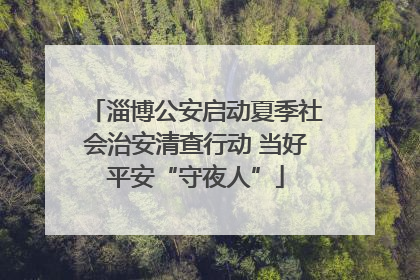 淄博公安启动夏季社会治安清查行动 当好平安“守夜人”