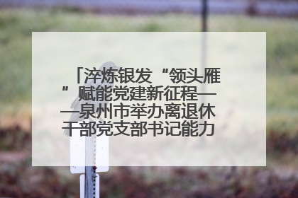淬炼银发“领头雁”赋能党建新征程——泉州市举办离退休干部党支部书记能力建设专题培训
