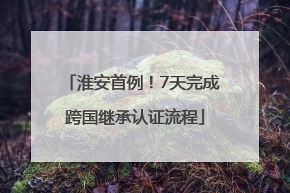 淮安首例！7天完成跨国继承认证流程