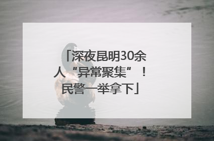 深夜昆明30余人“异常聚集”！民警一举拿下