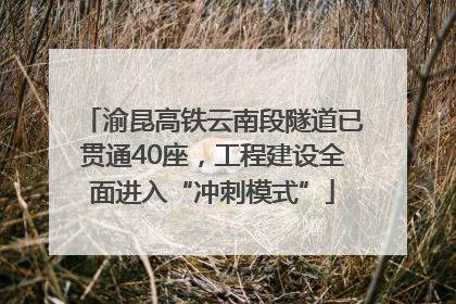 渝昆高铁云南段隧道已贯通40座，工程建设全面进入“冲刺模式”