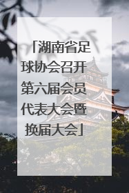 湖南省足球协会召开第六届会员代表大会暨换届大会