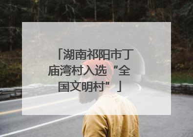 湖南祁阳市丁庙湾村入选“全国文明村”