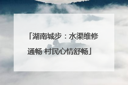 湖南城步：水渠维修通畅 村民心情舒畅