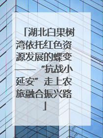 湖北白果树湾依托红色资源发展的蝶变——“抗战小延安”走上农旅融合振兴路