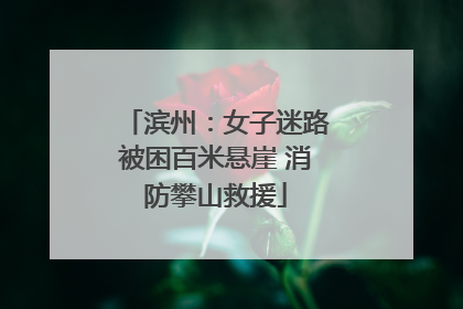 滨州：女子迷路被困百米悬崖 消防攀山救援