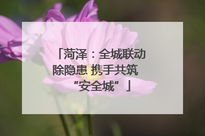 菏泽：全城联动除隐患 携手共筑“安全城”