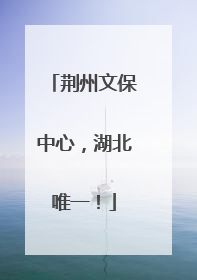 荆州文保中心，湖北唯一！
