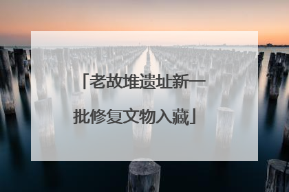 老故堆遗址新一批修复文物入藏