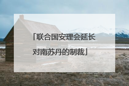 联合国安理会延长对南苏丹的制裁
