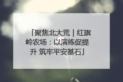 聚焦北大荒｜红旗岭农场：以演练促提升 筑牢平安基石