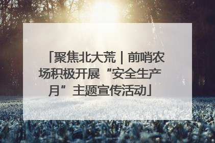 聚焦北大荒｜前哨农场积极开展“安全生产月”主题宣传活动