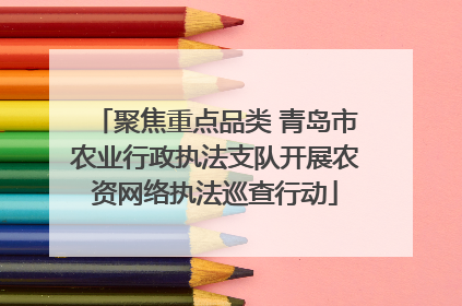 聚焦重点品类 青岛市农业行政执法支队开展农资网络执法巡查行动